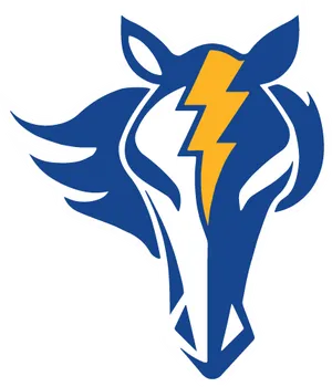 Chargers Horse Logowith Lightning Bolt PNG image