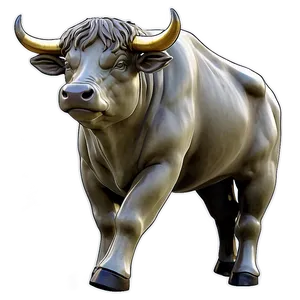 Charging Bull PNG 05242024