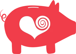 Charitable Piggy Bank Graphic PNG image