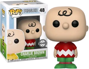 Charlie Brown Funko Pop Figure PNG image