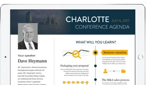 Charlotte Conference Agenda Tablet Display PNG image