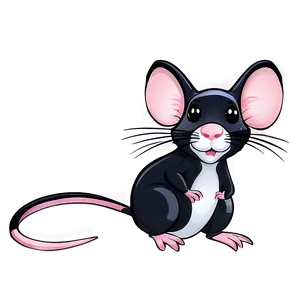 Charming Cartoon Rat PNG 2 PNG