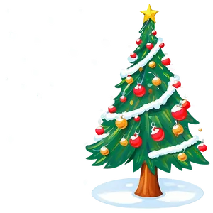Charming Christmas Tree Illustration PNG Wmu28 PNG