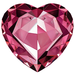 Charming Pink Heart Diamond Vector Png 17 PNG image