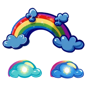 Charming Rainbow Cartoon Png 06252024 PNG image