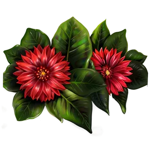 Charming Red Flowers Png 35 PNG image