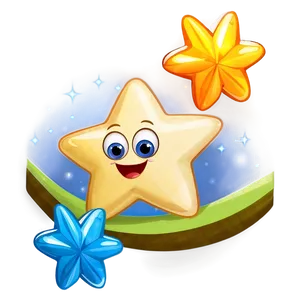 Charming Star Cartoon Png 06122024 PNG image