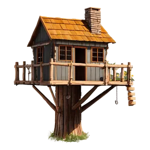 Charming Tree House PNG Kos PNG