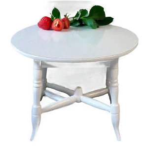 Charming White Table PNG Agt