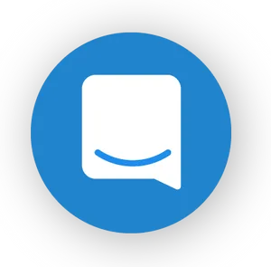 Chat Box Icon Blue Background PNG image