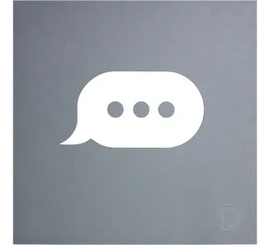 Chat Bubble Icon Grey Background PNG
