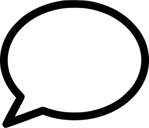 Chat Bubble Outline Graphic PNG image