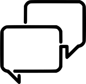 Chat Bubble Outline Graphic PNG