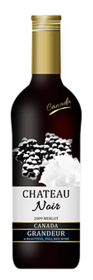 Chateau Noir Canadian Merlot Wine Bottle PNG image