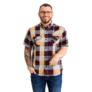 Checked Shirt Pocket Prototype Png 3 PNG image