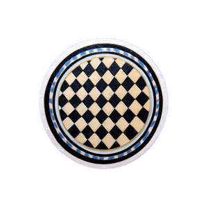 Checkerboard Circle Sticker PNG 06282024