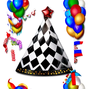 Checkerboard Party Hat Png 30 PNG image