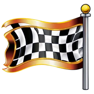 Checkered Flag Racing Victory Emblem Png Gqq84 PNG image