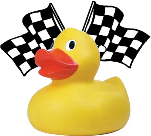 Checkered Flag Rubber Duck PNG image