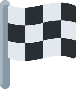 Checkered Flag Waving Finish Line PNG image