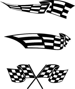 Checkered Flagsand Racing Elements PNG image