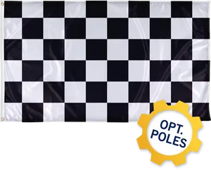 Checkered Flagwith Seal PNG image