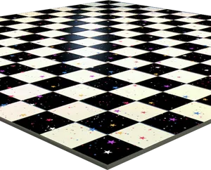 Checkered Floorwith Sparkles PNG image