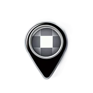 Checkered Location Pin PNG 50 PNG