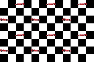 Checkered Pattern With Red Cars PNG image