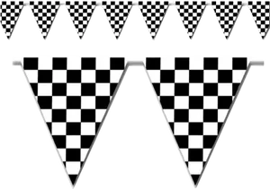 Checkered Pennant Banner Graphic