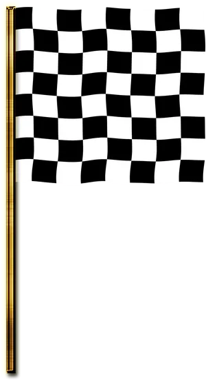 Checkered Racing Flag Waving PNG image