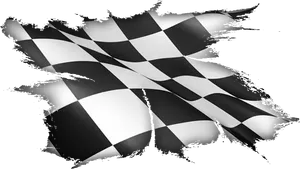 Checkered Racing Flag Waving PNG image