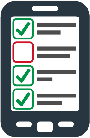 Checklist Graphicwith One Red Box PNG image