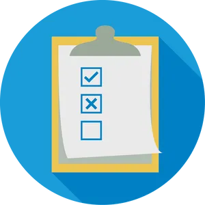 Checklist Icon Flat Design PNG image