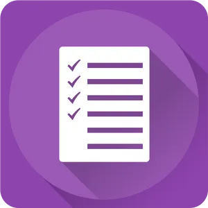 Checklist Icon Purple Background PNG image