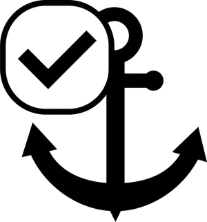 Checkmark Anchor Graphic PNG image