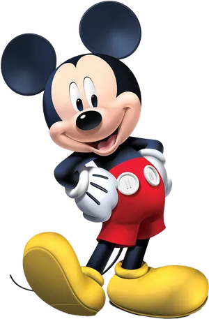 Cheerful Animated Character Pose PNG image