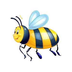 Cheerful Bee Artwork PNG Vfn88 PNG
