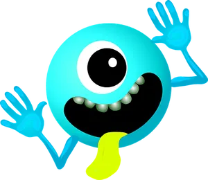 Cheerful Cartoon Alien