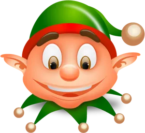Cheerful Cartoon Elf PNG image