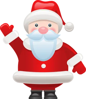 Cheerful Cartoon Santa Claus.png PNG image