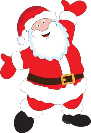 Cheerful Cartoon Santa Claus PNG image
