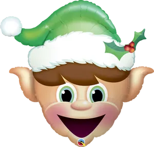 Cheerful Christmas Elf Emoji