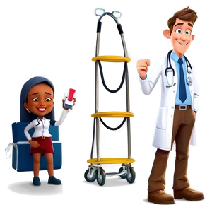 Cheerful Doctor Cartoon Character PNG Ssi24 PNG
