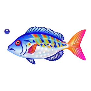 Cheerful Fish Design PNG Dam PNG