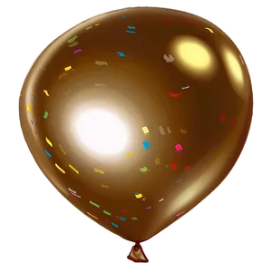 Cheerful Gold Balloon PNG Tck