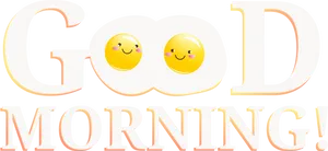 Cheerful Good Morning Text PNG