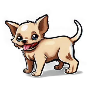 Cheerful Kawaii Puppy Png 06292024 PNG image