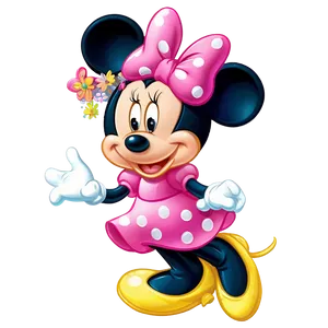 Cheerful Minnie Mouse Wave Png Wpo47 PNG image