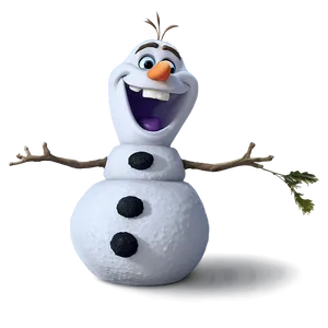 Cheerful Olaf Pose PNG 45